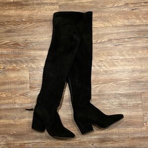 Ellis Classic Over the Knee Suede Leather Boots